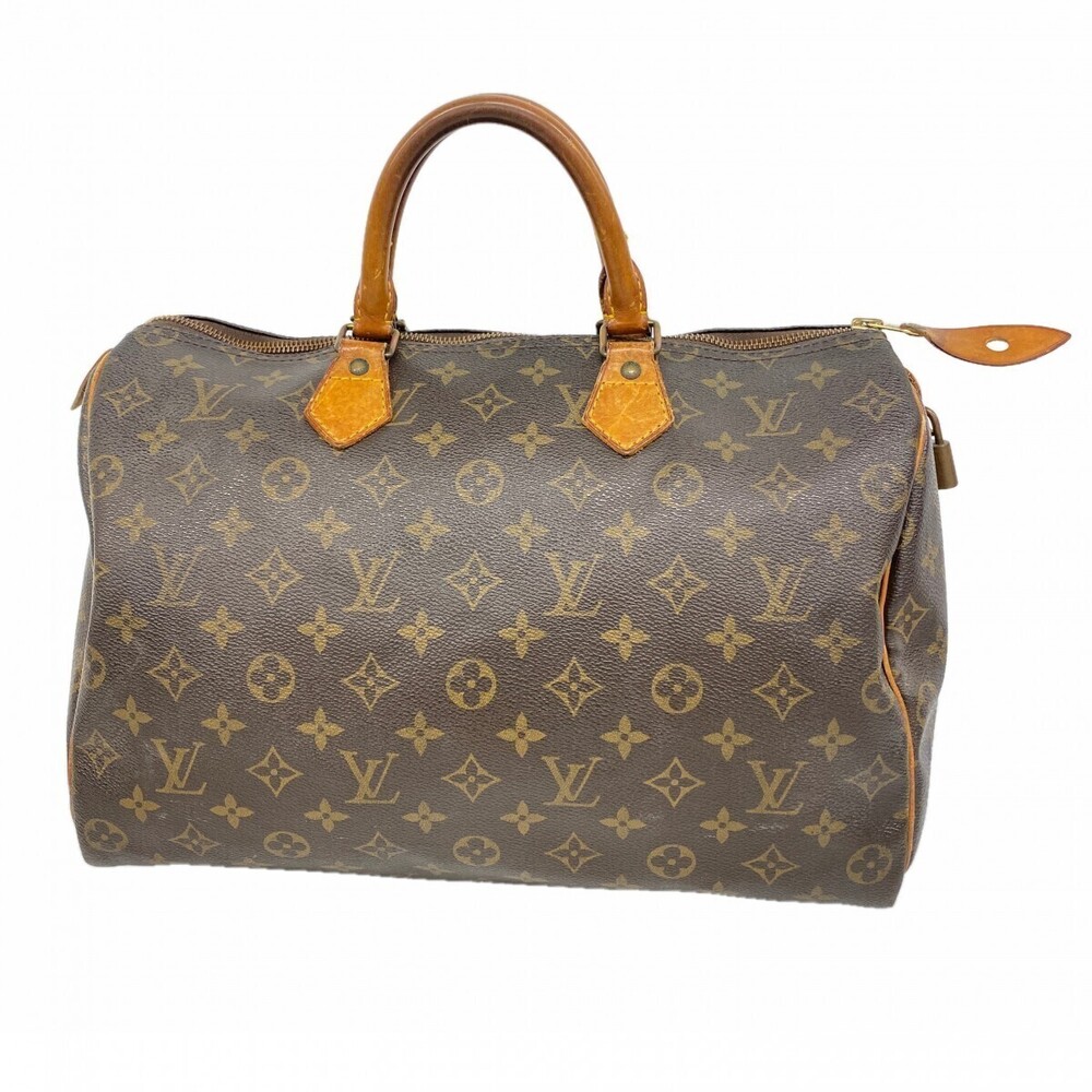 Louis Vuitton Monogram Speedy Handbag Brown